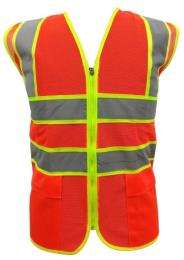 Deltech Polyester Safety Jackets L H06 Without Sleeves Orange_0