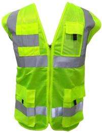 Deltech Polyester Safety Jackets L H21 Without Sleeves Green_0