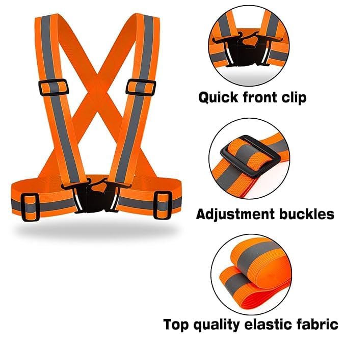 Deltech Polyester Safety Jackets L H26O Without Sleeves Orange_1