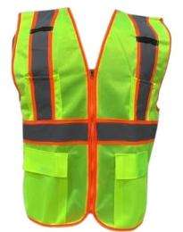 Deltech Polyester Safety Jackets L H34 Without Sleeves Green_0