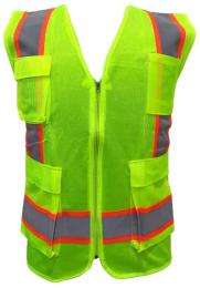Deltech Polyester Safety Jackets L H32 Without Sleeves Green_0