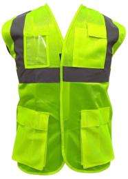 Deltech Polyester Safety Jackets L H07 Without Sleeves Green_0