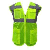 Deltech Polyester Safety Jackets L H08 Without Sleeves Green_0