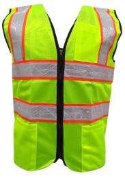 Deltech Polyester Safety Jackets L H09 Without Sleeves Green_0