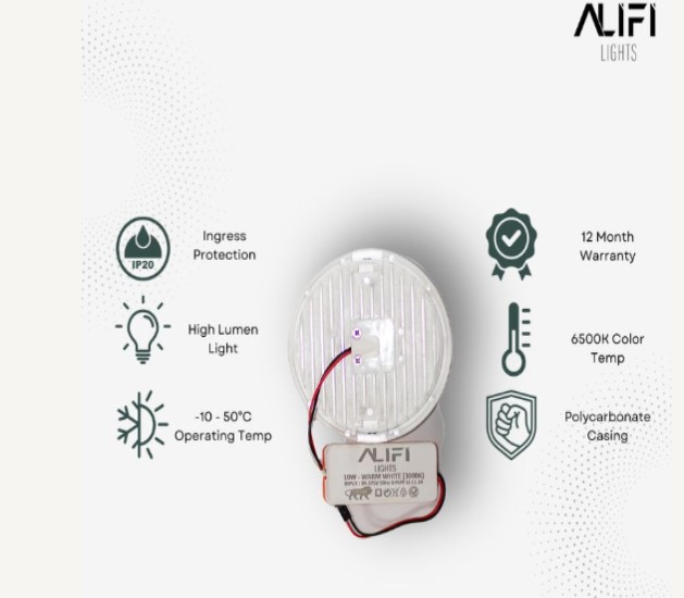 Alifi Lights 24 W Round Cool White 160 x 160 x 40 mm LED Panel Lights Recessed Mounted_1