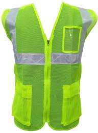 Deltech Polyester Safety Jackets L H15 Without Sleeves Green_0