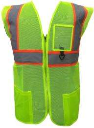 Deltech Polyester Safety Jackets L H19 Without Sleeves Green_0
