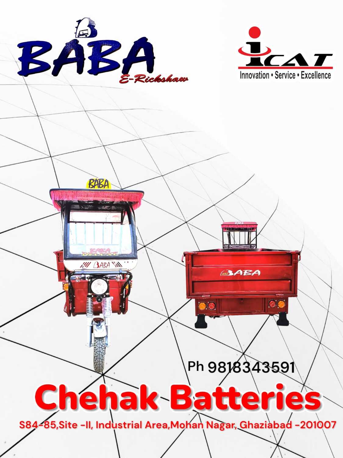 BABA E Cargo Electric Rickshaw Loader_2