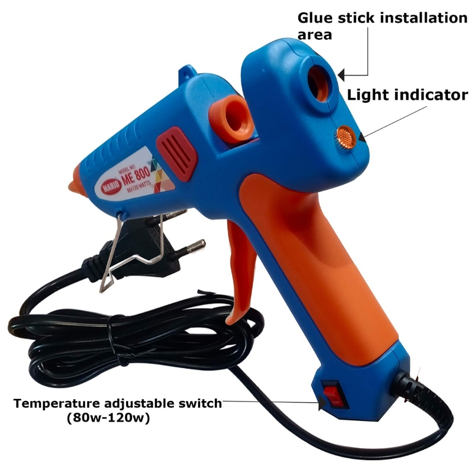 MARIO ME 800 Hot Melt Corded Glue Gun 120 W 11 mm Trigger Fed_2