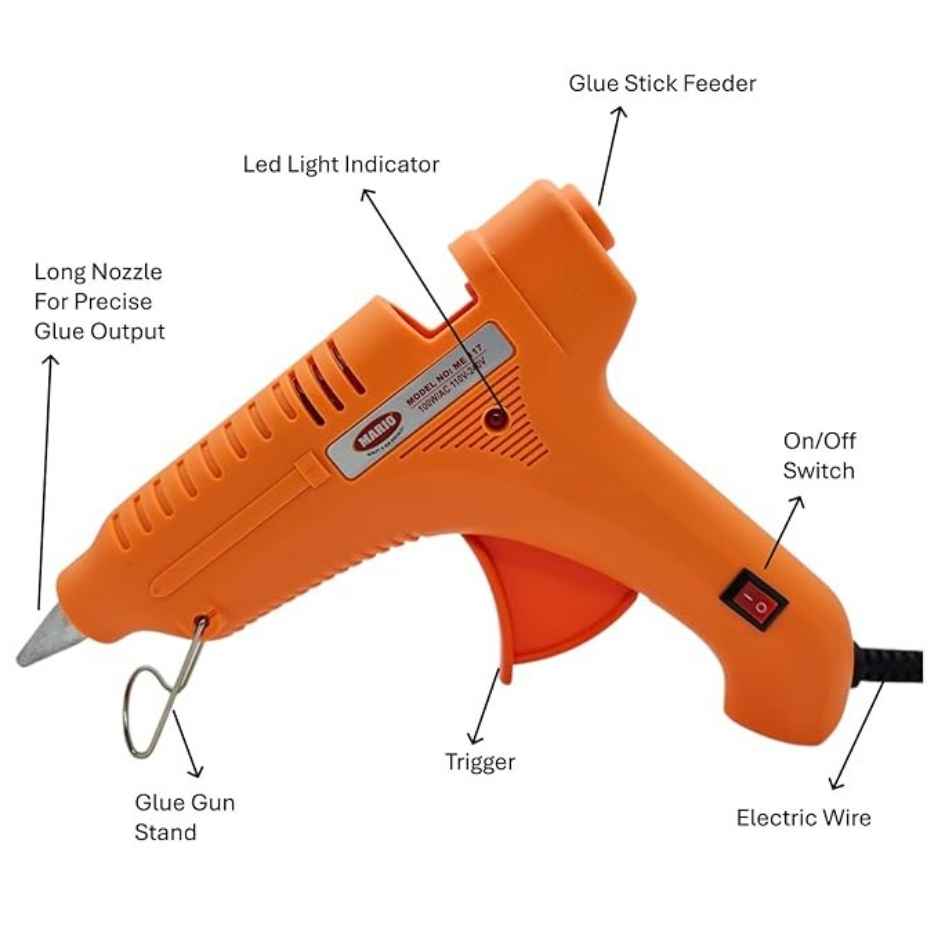 MARIO ME-117 Hot Melt Corded Glue Gun 100 W 11 mm Trigger Fed_1