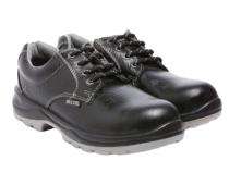 Agarson Beetel Leather Steel Toe Safety Shoes Black_0