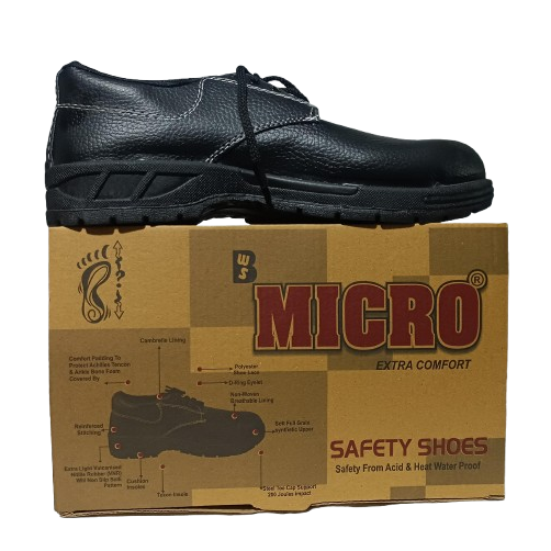 SafeStyle Micro Synthetic Leather PVC Toe Safety Shoes Black_1