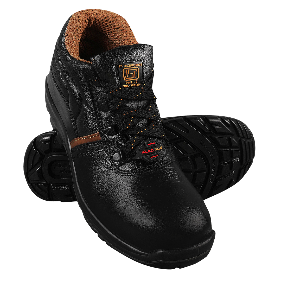 ALKO PLUS APS 1188 Full Grain Leather Steel Toe Safety Shoes Black_3