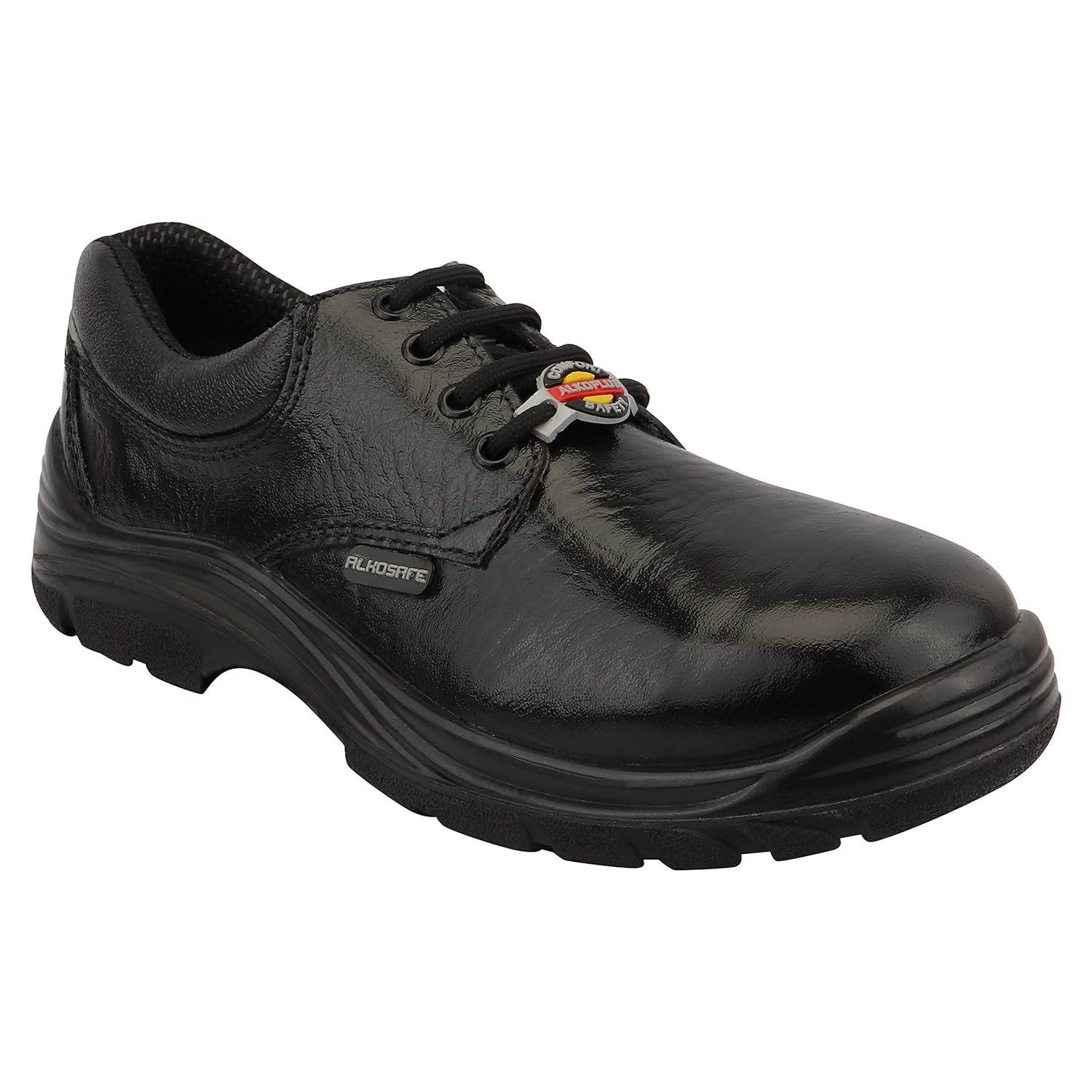 ALKO PLUS APS-1052 Full Grain Leather Steel Toe Safety Shoes Black_3