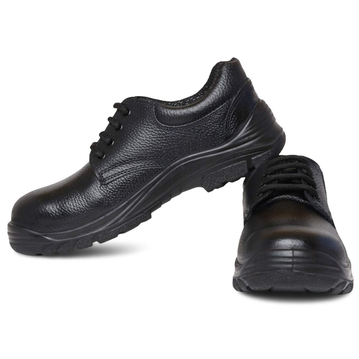 ALKO PLUS APS-1051 Full Grain Leather Steel Toe Safety Shoes Black_3