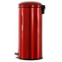 WS Pedal Bins Red 11 L Stainless Steel_0