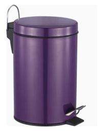 WS Pedal Bins Purple 22 L Stainless Steel_0