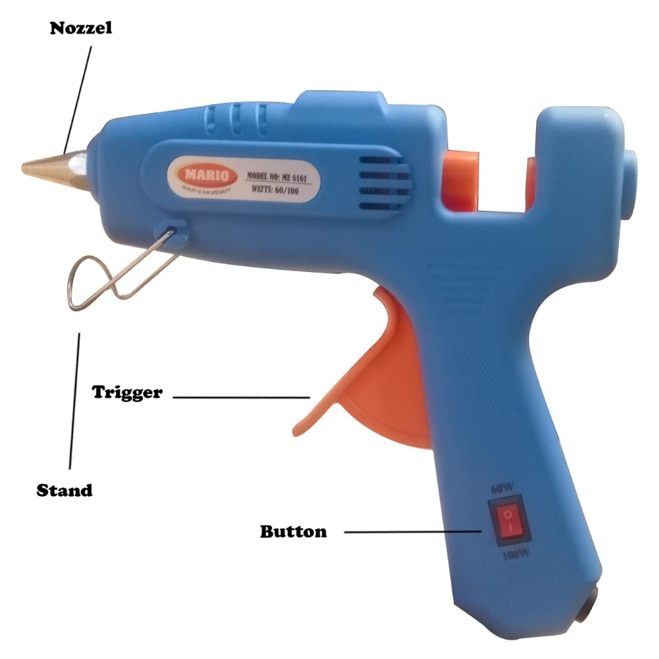 MARIO ME 6161 Hot Melt Corded Glue Gun 100 W 11 mm Trigger Fed_1