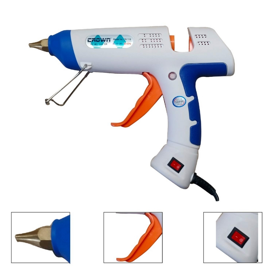 CROWN CR 110 Hot Melt Corded Glue Gun 100 W 11 mm Trigger Fed_3
