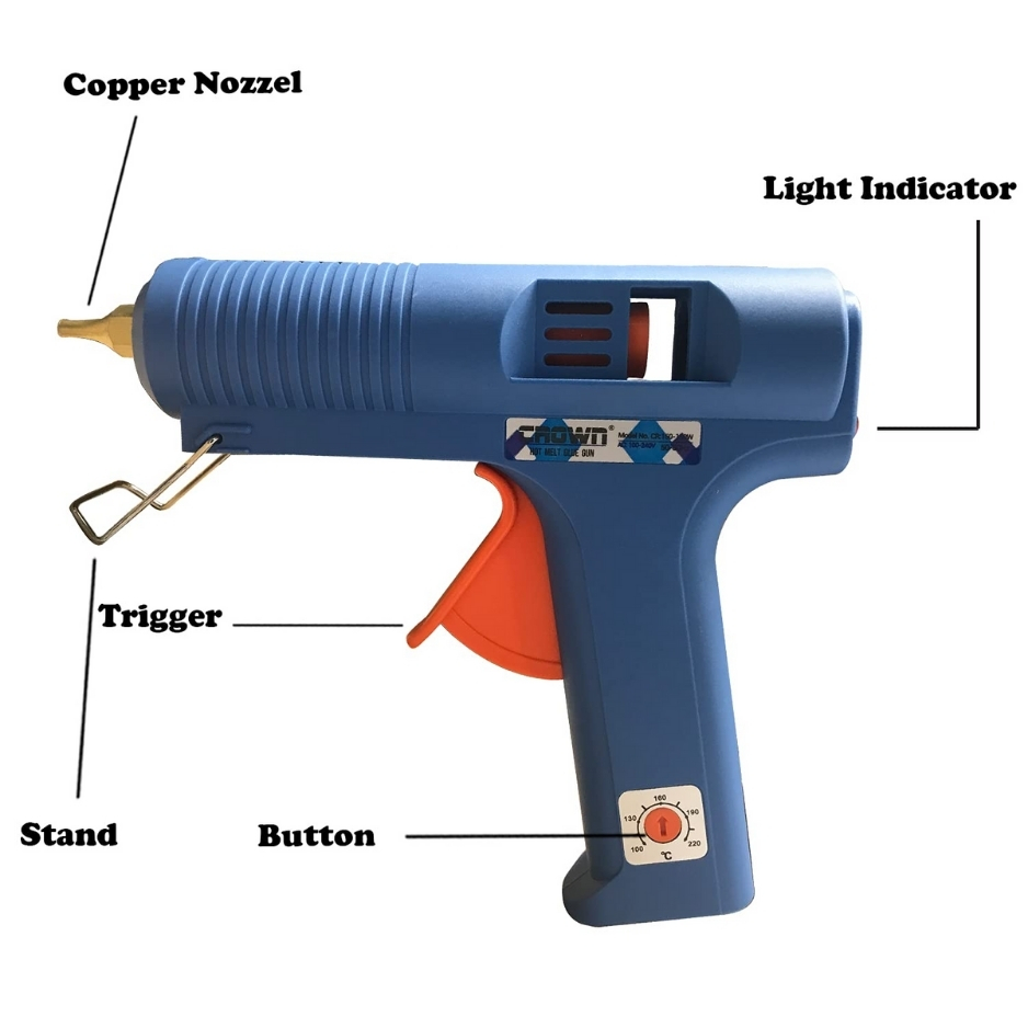 CROWN CR-150 Hot Melt Corded Glue Gun 150 W 11 mm Trigger Fed_1