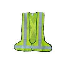 SafeStyle 90 gsm Net Safety Jackets Free Size Three Side Openable Green_0