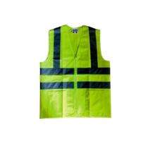 SafeStyle 120 gsm Polyester Safety Jackets Free Size Plain and Reflective Tape Green_0