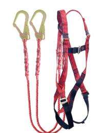 BisonLife Polyester Full Body Simple Hook Double Rope Safety Harness XL_0