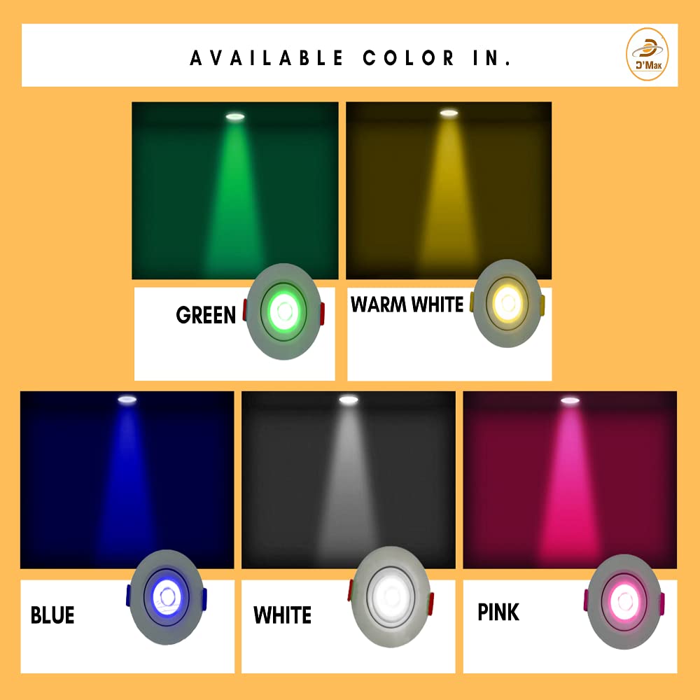 D'Mak 3WCOB-DMK-GREEN 3 W LED COB Light 2460 Lumen Green_2