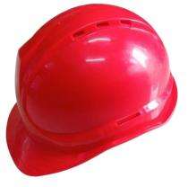 HDPE Red Air Ventilated Safety Helmets_0