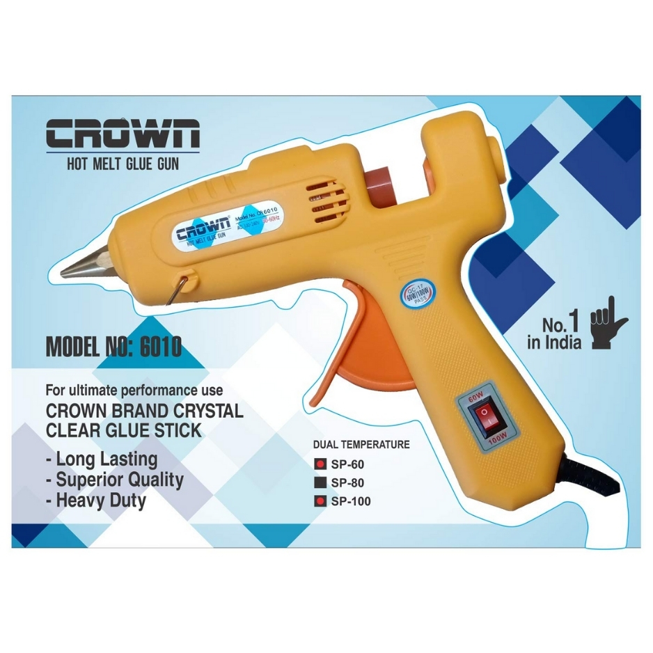 CROWN CR 6010 Hot Melt Corded Glue Gun 100 W 11 mm Trigger Fed_4