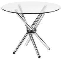 Meeting Office Tables Transparent Stainless Steel_0