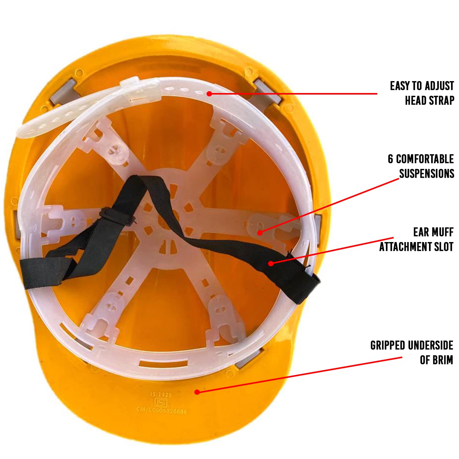 Ladwa PVC Yellow Modular Safety Helmets Superior_2