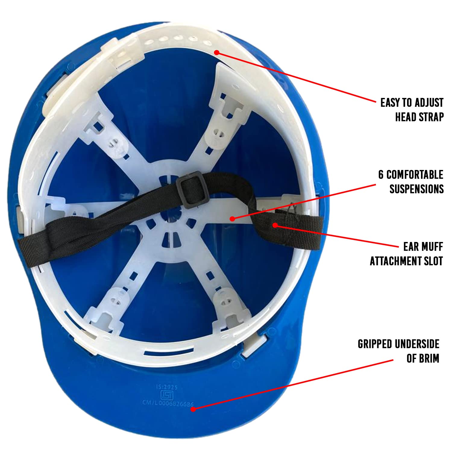 Ladwa PVC Blue Modular Safety Helmets Superior_3