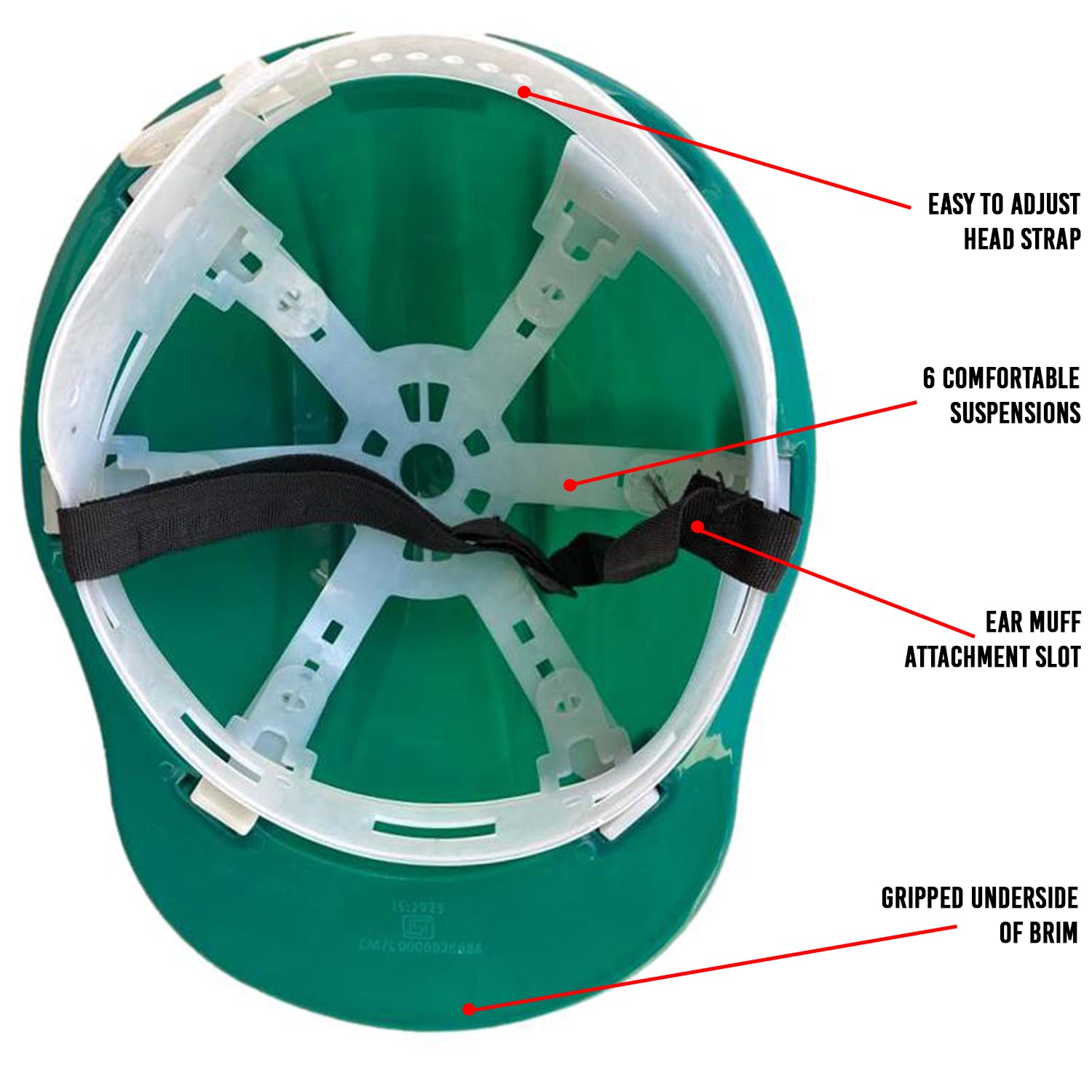 Ladwa PVC Green Modular Safety Helmets Superior_3