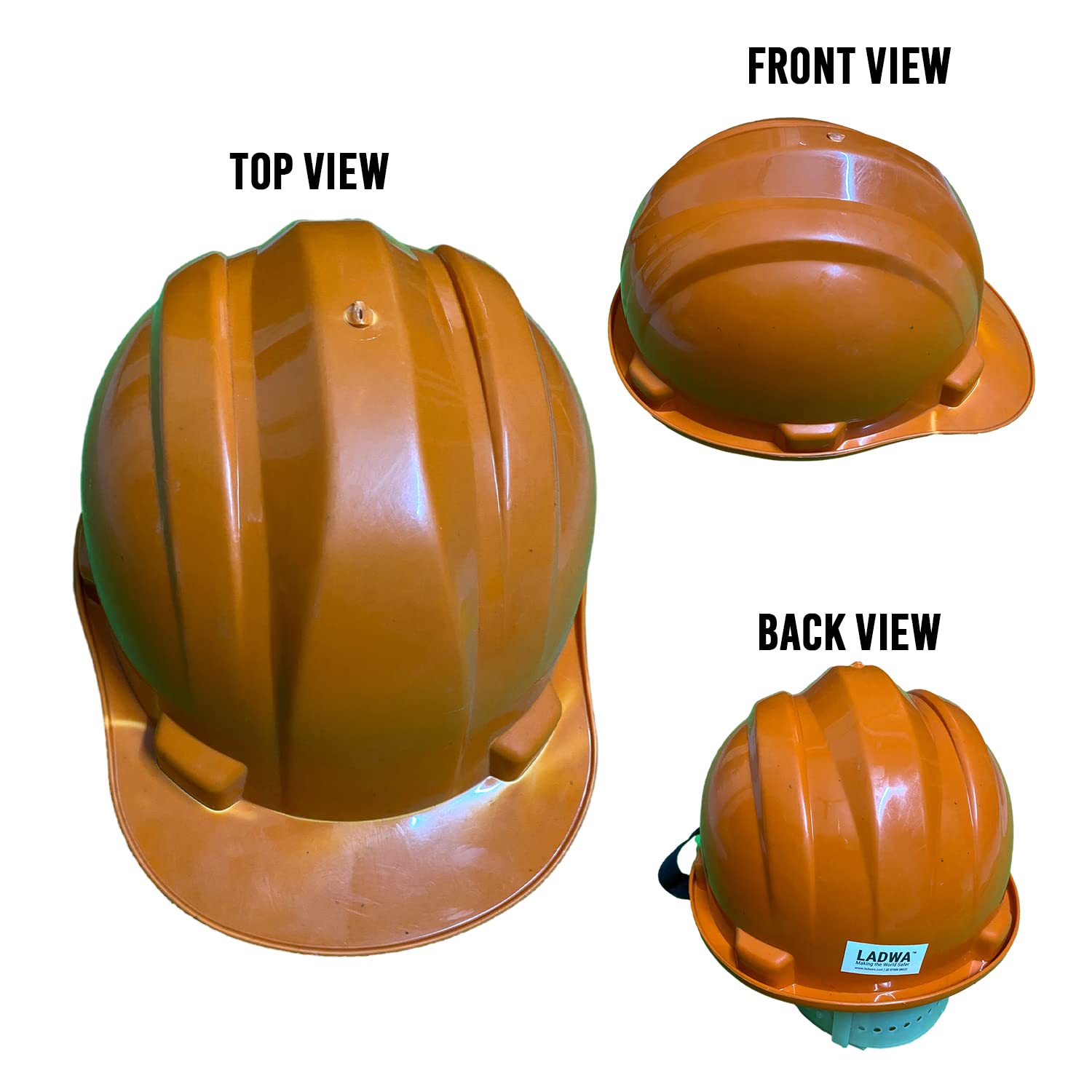Ladwa PVC Orange Modular Safety Helmets Superior_2