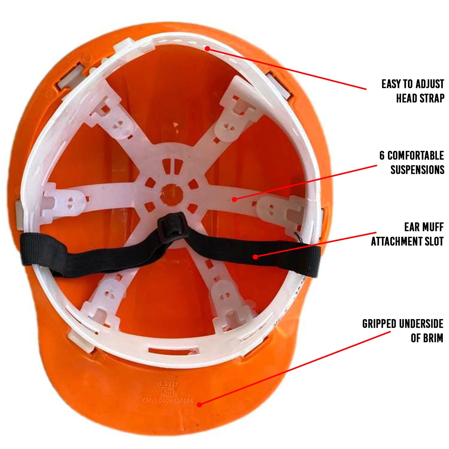 Ladwa PVC Orange Modular Safety Helmets Superior_3