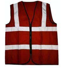 Polyester Safety Jackets S Reflective Maroon_0