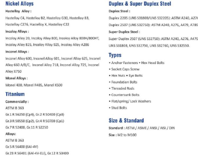 Amigo Impex Plain Washers Nickel Alloy Alloy A286 Polished IS 9001:2015_1