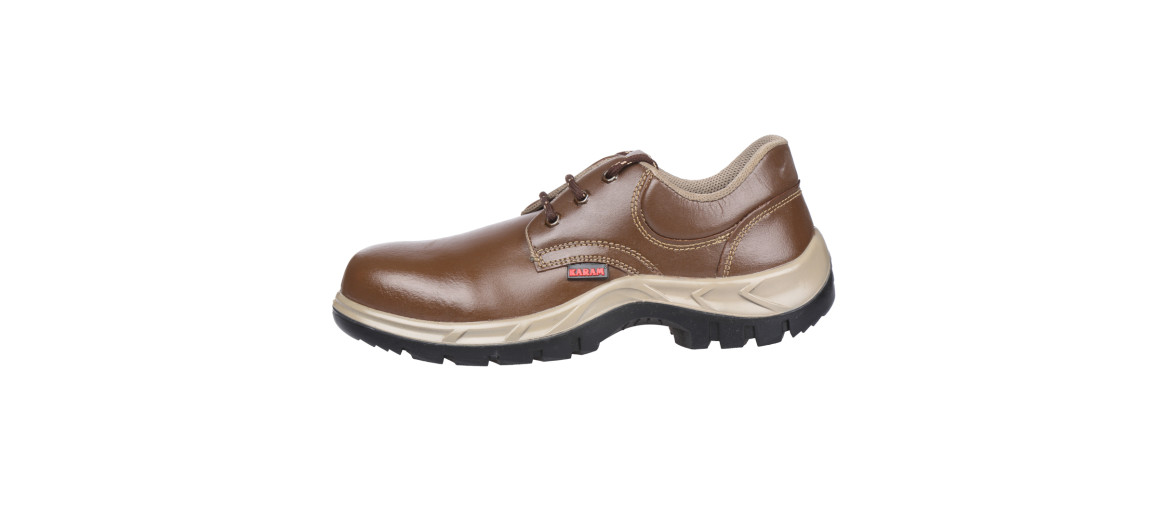 Karam FS61BR(SWDAMN) Buff Crazy Horse Tan Leather Steel Toe Safety Shoes Brown_1