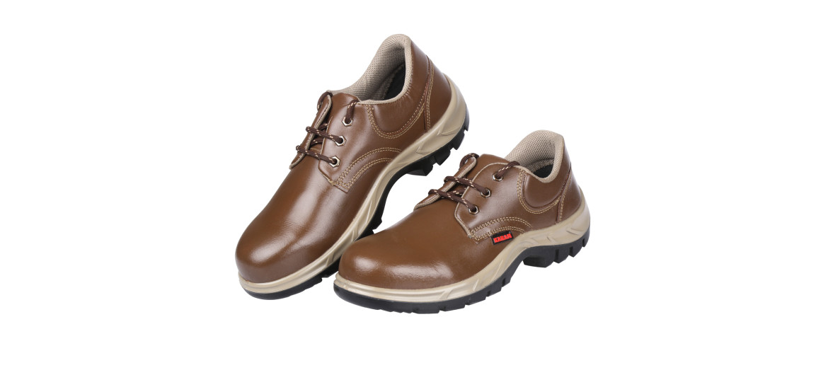 Karam FS61BR(SWDAMN) Buff Crazy Horse Tan Leather Steel Toe Safety Shoes Brown_3