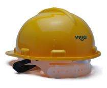 Vigo PVC Yellow Labour Safety Helmets_0