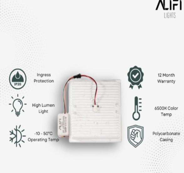 Alifi Lights 10 W Square Cool White 110 x 110 x 40 mm LED Panel Lights Recessed Mounted_1