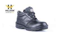 Hillson Rockland Genuine Black Split Leather Steel Toe Safety Shoes Black_0