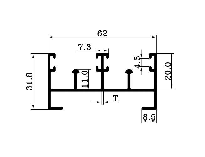 Victory Aluminium Channels 62 x 31.8 mm_1