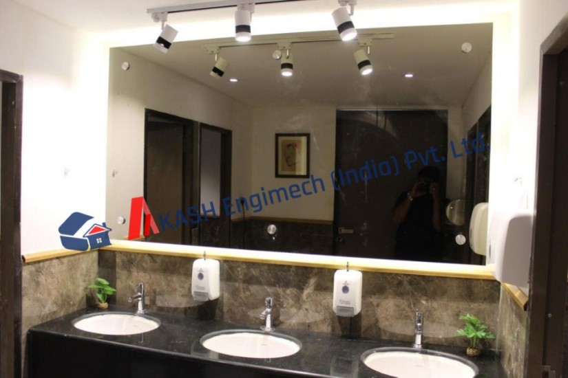 AEIPL Galvanized Steel 8 ft Portable Toilet Cabin White_1