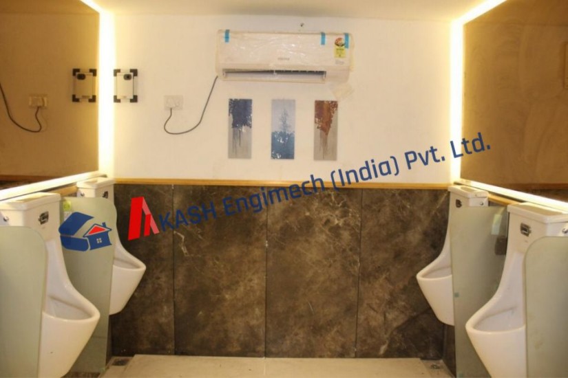 AEIPL Galvanized Steel 8 ft Portable Toilet Cabin White_2