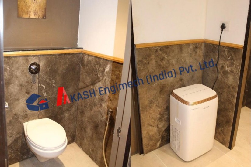 AEIPL Galvanized Steel 8 ft Portable Toilet Cabin White_4