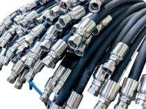 Proton Hydraulics 0.375 in Two Steel Braided Rubber Hose_0