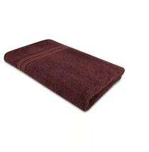 Shree handloom Cotton 75 x 150 cm Plain Brown Towel_0