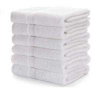 Shree handloom Cotton 75 x 150 cm Plain White Towel_0